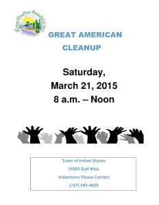 March 21 Great American Cleanup 2015